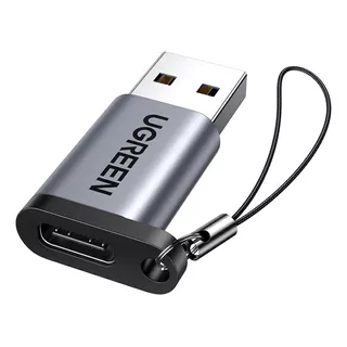 Adaptador Tipo C Hembra A Usb 3.0 3.1 Macho 5 Gbps Ugreen Color Gris