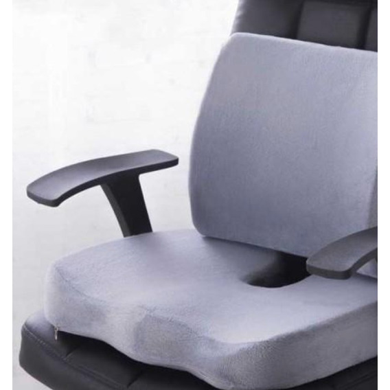 Cojín Respaldar Lumbar + Asiento Memory Foam Incluye Funda