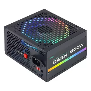 Dash Fonte, Alimentação, Energia, Pc, Computador, 600w, Jogos, Gamer, Vfg600wpr 110 220v Cor Preto