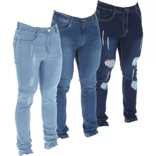 3 Pack Jeans Para Hombre Mezclilla Stretch Corte Skinny 