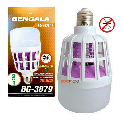 Bombillo Led 15w Más Mata Zancudos Mosquitos Insectos