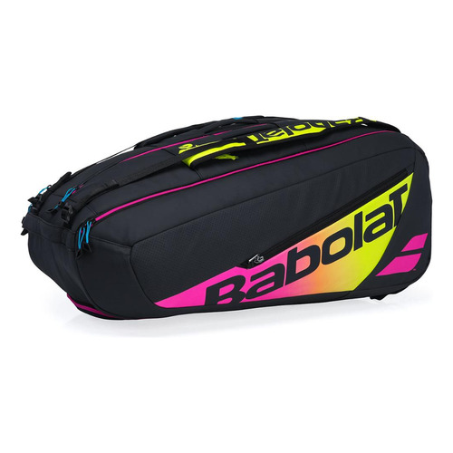 Raqueta Babolat Pure Aero Rafa X12, color negro, amarillo y rosa