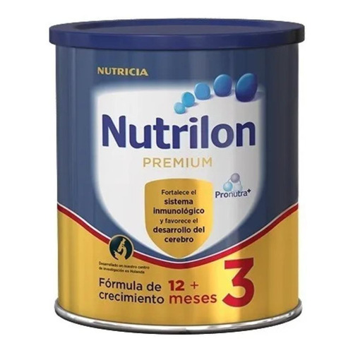 Leche de fórmula en polvo Nutricia Nutrilon Premium 3 sabor vainilla en lata de 400g a partir de los 12 meses