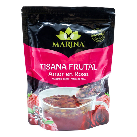 Tisana Marina Amor En Rosa-arándano-fresa-pétalos Rosa 250g