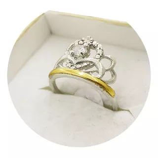 Anillo Plata Mujer Anillos Oro  Corona Con Piedra 15 Años