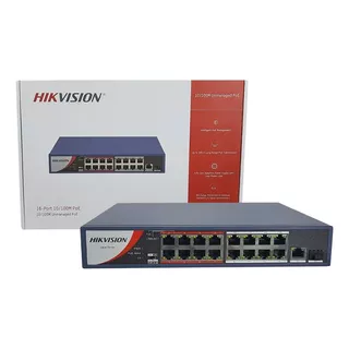 Switch Hikvision 16 Puertos Poe Ds-3e0318p-e/m(b)