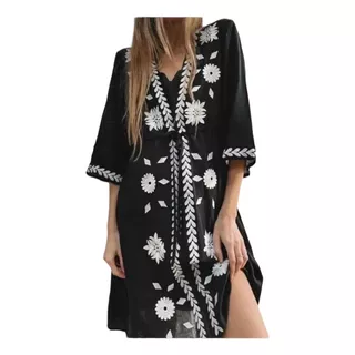 Vestido Blusa  Tunica Hindu Importada Bordada Zozulka