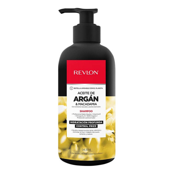  Shampoo Aceite Argan & Macadamia Revlon Control Frizz 700ml