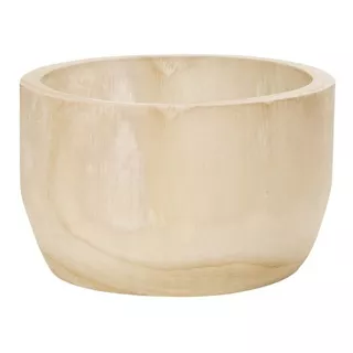 Vaso Decorativo P/ Planta Cachepot De Madeira 24x12x16cm C/1 Cor Natural