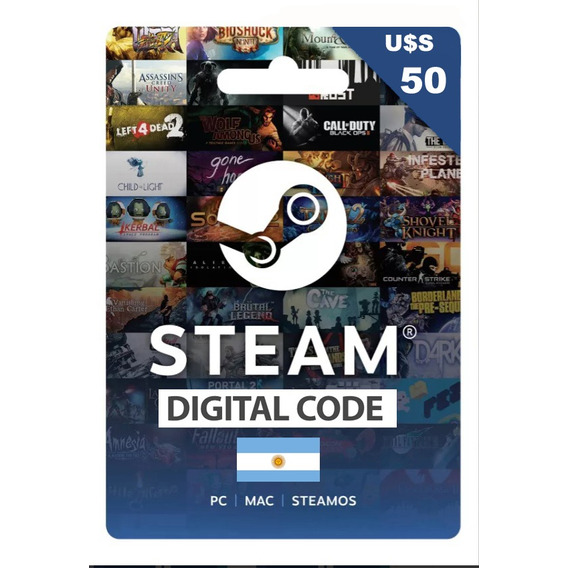 Saldo Steam - 50 Dólares - Cartera Steam Wallet Argentina