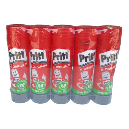 Lapiz Adhesivo Pritt De 42 Gr 5 Piezas Rápido! Color Mate