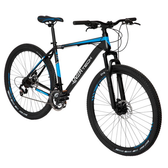 Bicicleta Mtb Overtech R29 Acero 21v Freno A Disco Pp Color Negro/Azul/Blanco Tamaño del cuadro M