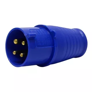 Plug Industrial 3p+t 32a 200/250v 9h Ip44 N4279 Cor Azul