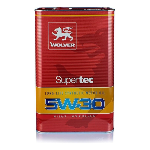 Aceite Para Motor Wolver Supertec 5w30 X5l 100% Sintético