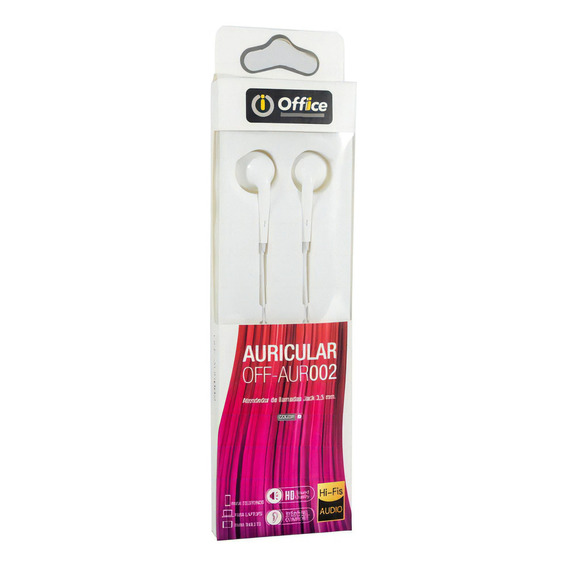 Auriculares Headset Office Stereo Manos Libres Microfono Color Blanco