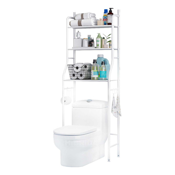 Estante Baño Blanco 3 Niveles Multifuncional Rack Mueble 