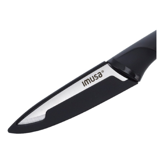 Cuchillo Para Pelar 9cm Imusa Talent Acero Inoxidable Color Negro