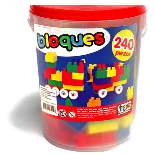 Bloques X240 Piezas Ladrillos Colores Juego Encastre Jugar Cantidad De Piezas 238