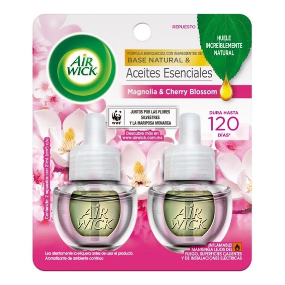 Pack X2 Repuesto Air Wick® Aroma Magnolia & Cherry Blossom