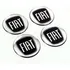 Kit de adhesivos para diseño de logotipo de piano, resina, 55 mm, de Fiat, color negro