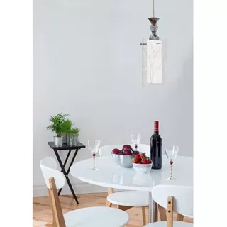 Pendente Lustre Td 292 Vidro P/ 1 Lâmpada E27 Taschibra Cor Transparente/branco 110v/220v