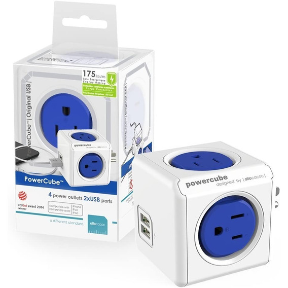 Multitoma Powecube 4 Entradas 2 Puertos Usb 