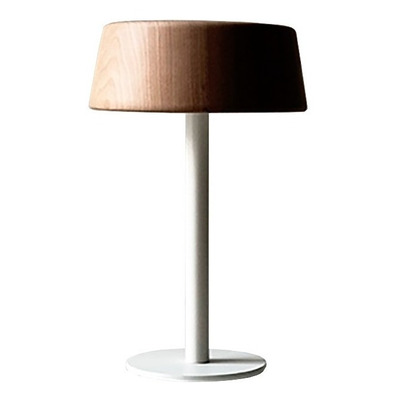 Lampara De Mesa Artura Madera Cedro Led 12w Deco Moderno Obj