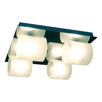 Plafon Moderno Multidireccional 4 Luces Interior Apto Led Acero