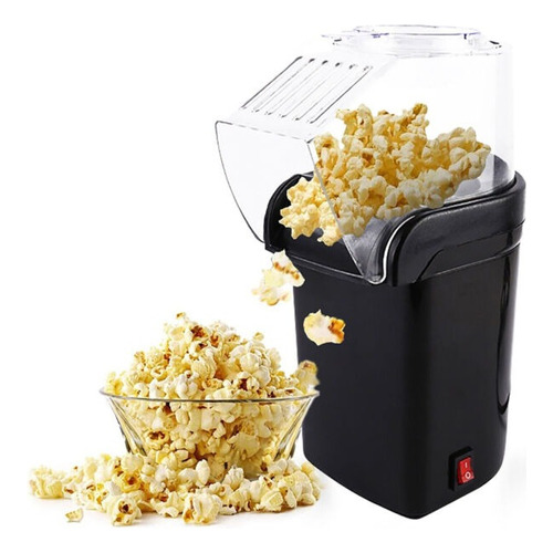 Máquina Eléctrica De Palomitas- Popcorn 1200w, 220v, 50hz Color Negro
