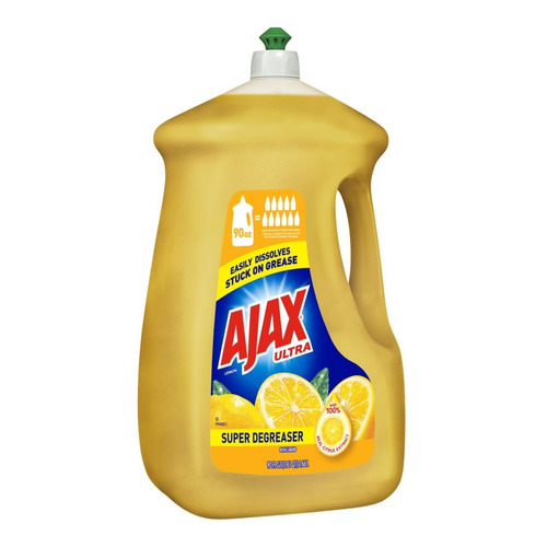 Jabón Líquido Ajax  Super Desengrasante, Limón - Galon 2.66l