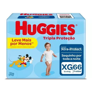 Huggies Falda Tripla Proteção  Xg 66 Unidades Sem Gênero