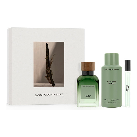 Kit Perfume De Hombre Adolfo Dominguez Vetiver Terra Edt