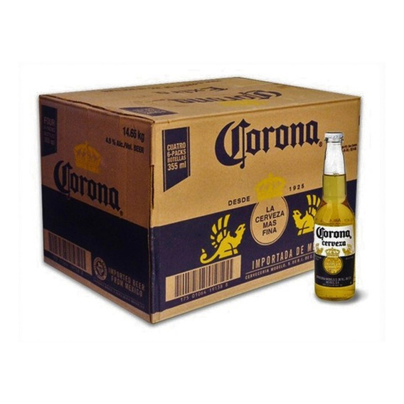 Cerveza Corona Porron Caja X 24 Unidades Mls