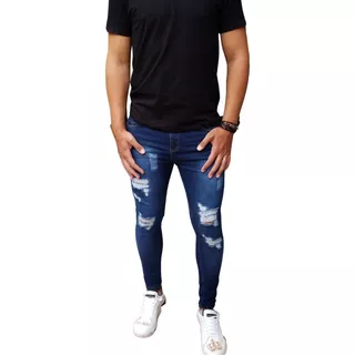 Calça Jeans Masculina Super Justa Skinny Cos Alto 38 Ao 48