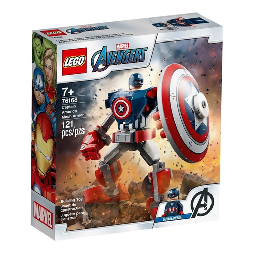 Lego® Avengers- Armadura Robótica De Capitán América (76168) Cantidad de piezas 121