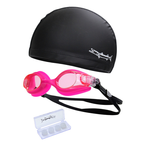 Kit Barracuda De Natación 3pcs Goggle+gorra+tapones Adulto