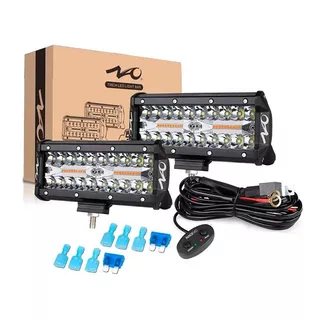 Kit Barras Led 7 Pulgadas Neblineras Naoevo Para Camionetas 