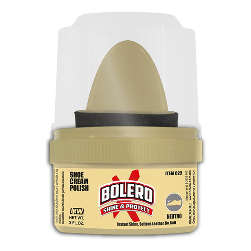 Crema Para Calzado Bolero Color Neutro 60ml