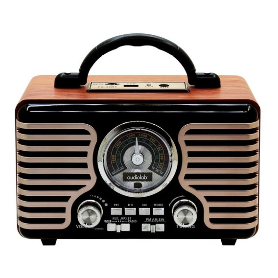 Radio Parlante Retro Vintage Am Fm Bluetooth Audiolab