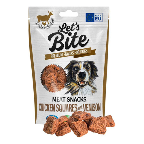 Let´s Bite Dog Snack Chicken Square With Venison 80gr. Np