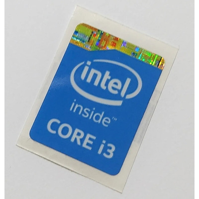 Adesivo Original Intel Core I3 4º E 5° Geração Fundo Azul