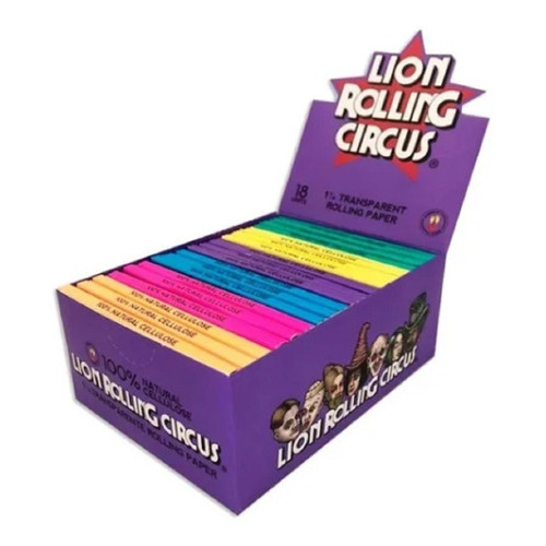 Caja X 18 Celulosa Lion Rolling Circus Imán