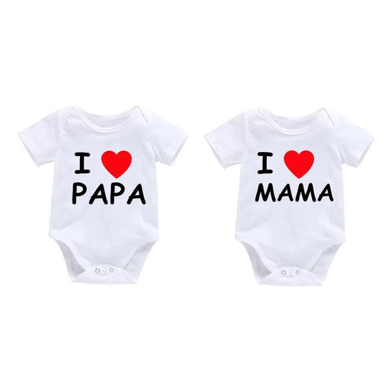 Ropa De Bebe  Body Yo Amo A Mama /amo A Papa (3 A 12 Meses)