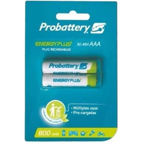 Pack x2 Pilas Recargables AAA Probattery 800 mah