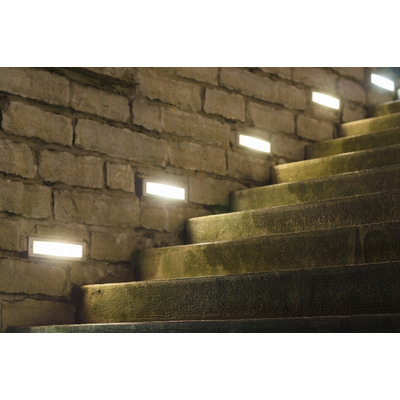 Spot Embutir Phila Negro Pared Led Incluido Escalera Cie