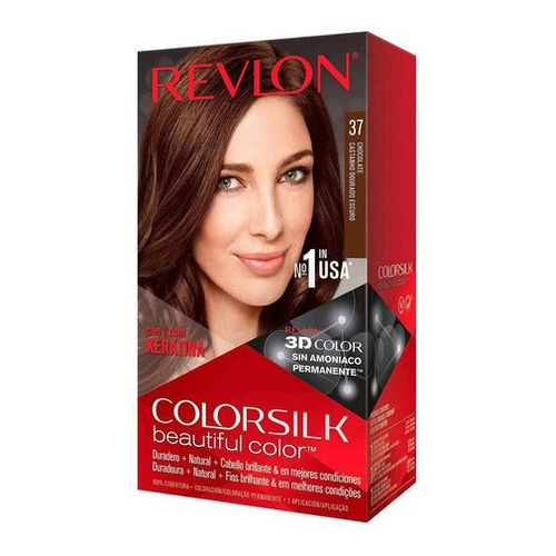 Kit Tintura Revlon  Colorsilk beautiful color™ tono 37 chocolate para cabello