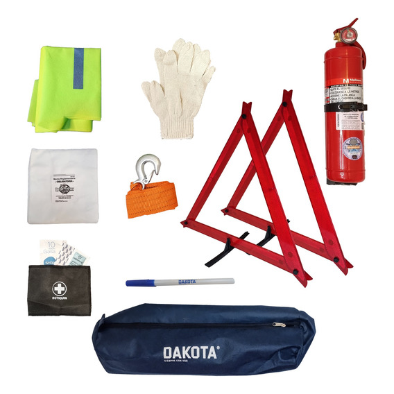 Kit De Seguridad Para Auto 9 En 1 Premium Tarjeta Patente 