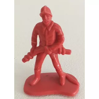 Bombero Figura Soldadito Plastico Muñeco Retro Vintage 6 Cm.