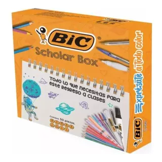 Kit De Utiles Escolares Bic Scholar Box Lapices 50 Pzas