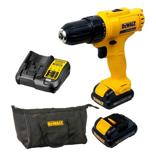 Taladro Atornillador Inalambrico Dewalt Dcd700 12v 10 Mm Color Amarillo